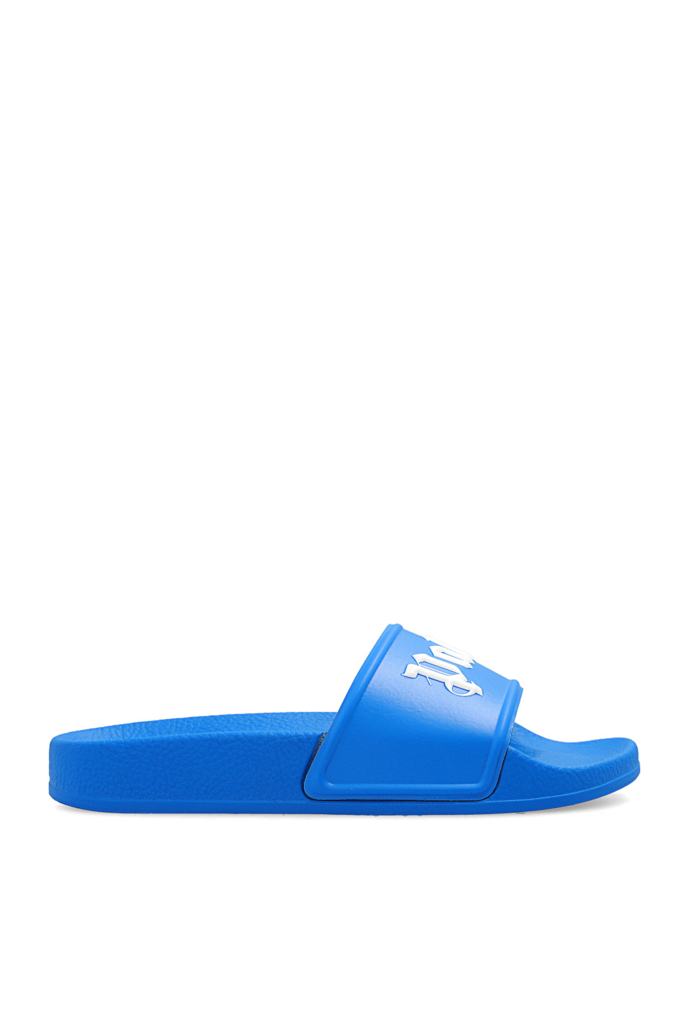 Blue Slides with logo Palm Angels Kids Vitkac France